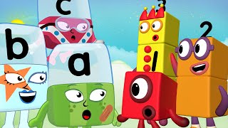 Numberblocks amp officialalphablocks  Alert Alphablocks and Numberblocks First Meet  Making Friends [upl. by Watanabe93]