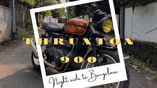 Night ride  thruxton 900  triumph [upl. by Meridith733]