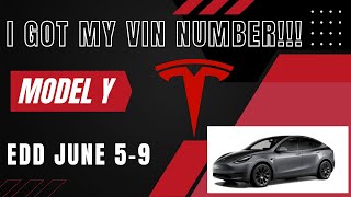 I got my Tesla Vin Number  Tesla Model Y is on the way teslamodely modely [upl. by Boonie]