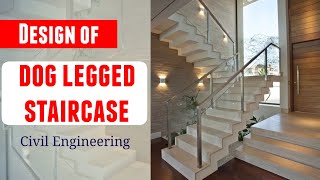 Dog Legged Staircase Design  Reinforcement Details  Staircase Design  civil engineering [upl. by Strephonn]