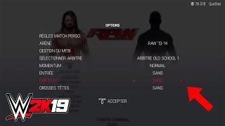 Comment jouer avec des Superstars crées dans WWE 2K19 [upl. by Udale]