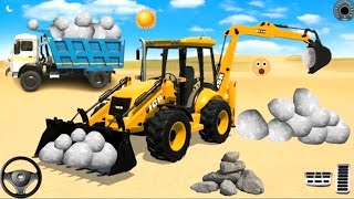 Driving JCB and Loading Stones on Heavy Dumper in Game jcb tractorgamingvideosjcbgameplaygames [upl. by Ahsrop12]