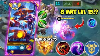 8 MNT LVL 15 YSS PERFECT ROTATION GAMEPLAY NEW PATCHUPDATE  ROTASI GLOBAL YSS BUAT PEMULA  MLBB [upl. by Odranreb]