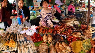 Cambodian Street Food  Tasty Delicious Grilled Fish Sausage Frog Pork Khmer food amp More [upl. by Sokil924]