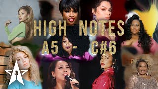 HIGH NOTES  Vocal RangeBelting notes  Famous female Singers [upl. by Mayyahk]