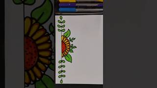 cover page decoration cover page decoration ideas art drawing shorts [upl. by Ahseya]