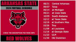 2024 Arkansas State Red Wolves Football Schedule [upl. by Aneloaup]