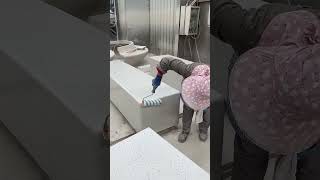 The process of producing concrete landscape benches that can transmit light concrete construction [upl. by Enirhtak918]