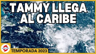 Huracán Tammy toma giro al noroeste mientras se fortalece Lluvias fuertes para las Antillas Menores [upl. by Nations67]