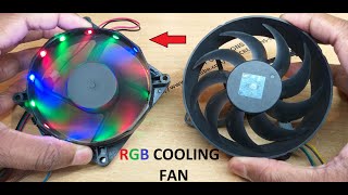 normal cooling fan into RGB cooling fan  convert cpu cooling fan into RGB  at low cost and easy [upl. by Eulaliah]