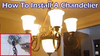 Install 6 Light Chandelier in Dining Room [upl. by Siegler998]