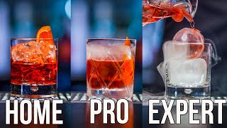 How To Make a Negroni Cocktail Home  Pro  Expert [upl. by Hairahcaz]