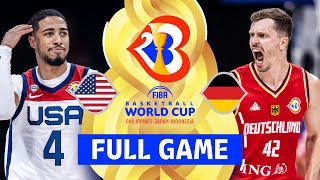 SEMIFINALS USA vs Germany  Full Basketball Game  FIBA Basketball World Cup 2023 [upl. by Rosalie]