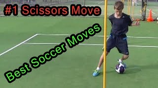 Football Training Drills  Best Soccer Moves Scissors [upl. by Zerline]