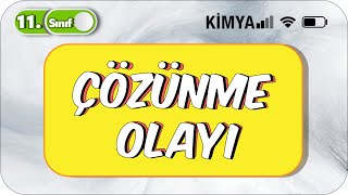 Çözünme Olayı  11 Sınıf Kimya 2023 [upl. by Anaerol]