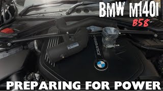 Bmw m140 upgraded Osprey charge pipe and MST intake INSTALL b58 m140i bmw osprey mstintake [upl. by Trebleht]