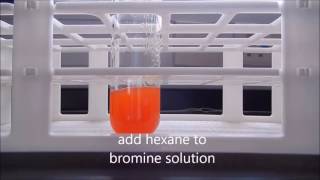 reaction between bromine and hexane [upl. by Eiroj]