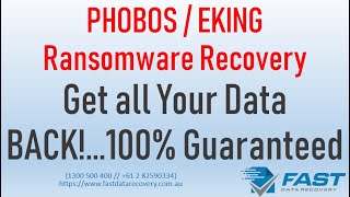 EKING Ransomware DATA Recovery amp Decryption  100 Works [upl. by Kcirederf]