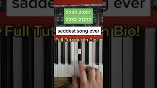 Saddest Piano Song Ever Easy Tuto [upl. by Hafler]