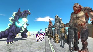 Super Godzilla Deathrun VS Kong x Mecha Godzilla x King Ghidorah In Animal Revolt Battle Simulator [upl. by Fielding]