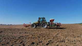 Kverneland Accord DA mit Deutz Agrotron 120 und 3m Frontpacker [upl. by Uuge]