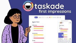 Taskade First Impressions A Multiplayer Productivity App not sponsored [upl. by Socha]