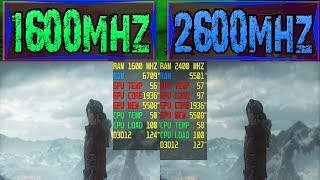 ram 16gb Comparison 1600mhz vs 2400mhz dual channel overclock Test in game [upl. by Adnalay]