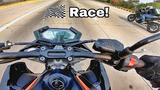 Kawasaki Z800 vs Z900 Drag race 🏁  Pure superbike sound [upl. by Endo]