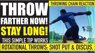 SHOT PUT AND DISCUS TIP  THIS SIMPLE TIP WORKS FAST  STAY LONG THROW FARTHER FAST [upl. by Anjanette]