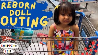 REBORN DOLL OUTING to WALMART 🛒 📝 Adelia’s CAMP List 🏕️ reborndoll rebornbaby walmart [upl. by Alyar]