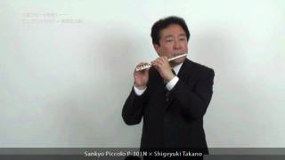 Shigeyuki Takano plays Sankyo Flute 03  Piccolo P301N [upl. by Willet]