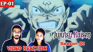 Jujutsu Kaisen S01 EP01 Reaction 😯  Tamil Couple Reaction [upl. by Eiddet]