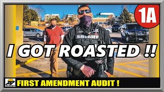 TYRANT COPS EGO DESTROYED   AURORA COLORADO SHERIFF  First Amendment Audit  Amagansett Press [upl. by Patrizius750]