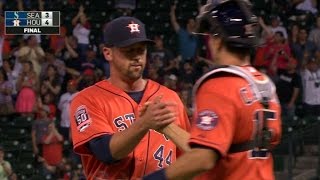 SEAHOU Gregerson strikes out Weeks to earn save [upl. by Delia]