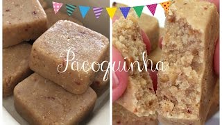 PAÇOQUINHA DE AMENDOIM  A receita mais fácil [upl. by Jenda]