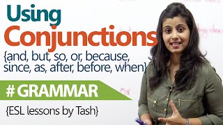 English Grammar lesson  Using Conjunctions correctly in sentences  free English Lessons [upl. by Ellennahs]