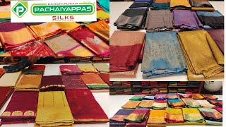 T Nagar Pachaiyappas Silks Exclusive Art SilksWedding silksParty wearBlended silks Collections [upl. by Netsriik]