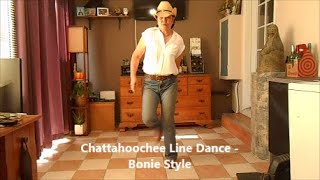 Chattahoochee Line Dance Bonie Style w tutorial Alan Jackson [upl. by Claudell248]