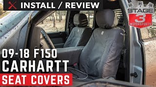 20092018 F150 Seat Covercraft Carhartt Seat Cover Install and Review [upl. by Ogires]