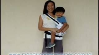 How to switch from a front carry using a Manduca Baby Carrier to the hip carry position [upl. by Ennayk]