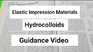 Elastic Impression Materials Hydrocolloids Agar and Alginate [upl. by Aluk]