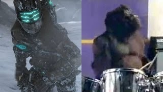 Dead Space 3 vs Drumming Gorilla vs Phil Collins  In the Air Tonight [upl. by Anayad]