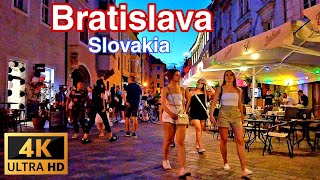 Slovakia 🇸🇰  Night Walk in Bratislava  July 2022 Waking Tour at Bratislava [upl. by Nibroc687]