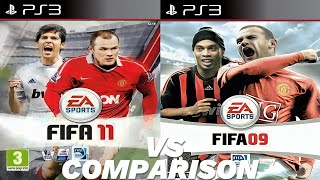 FIFA 11 Vs FIFA 09 PS3 [upl. by Wightman]