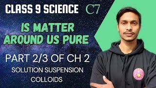 Solution Suspension and Colloids Class 9 science  Definition and Properties and Differences [upl. by Galanti]