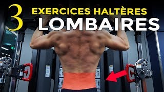 3 EXERCICES HALTÈRES POUR SE MUSCLER LES LOMBAIRES [upl. by Clyve368]