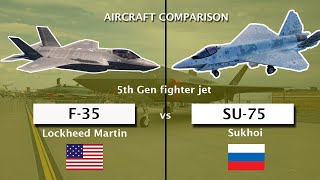 Comparison of the USAbuilt F35 and the Russian Su75 two fifthgeneration fighter jets [upl. by Vyky]