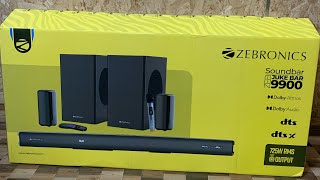 Detailed Unboxing  Zebronics Jukebar 9900  DTS Dolby Atmos [upl. by Fleck807]