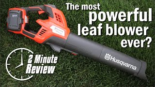 The most powerful leaf blower ever Review of the Husqvarna 350iB Leaf Blaster [upl. by Eatnohs]