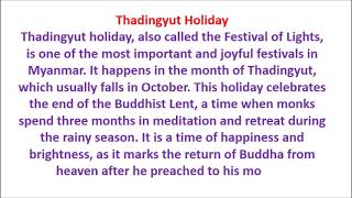 thadingyut holiday essay [upl. by Ameluz]